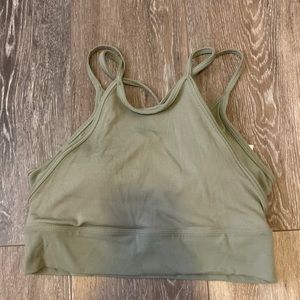 NIKE | Longline Racerback Sage Green Indy Bra